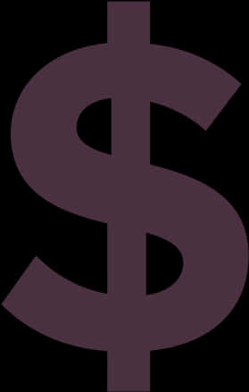 Dark Dollar Sign Graphic PNG image