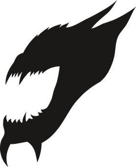 Dark Dragon Silhouette PNG image
