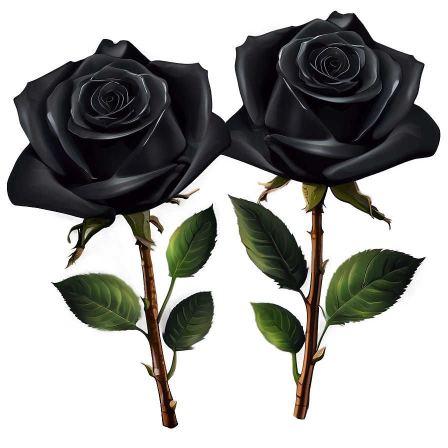 Dark Elegance Black Roses Png 20 PNG image