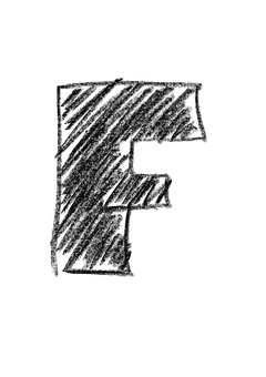 Dark F Letter Texture PNG image