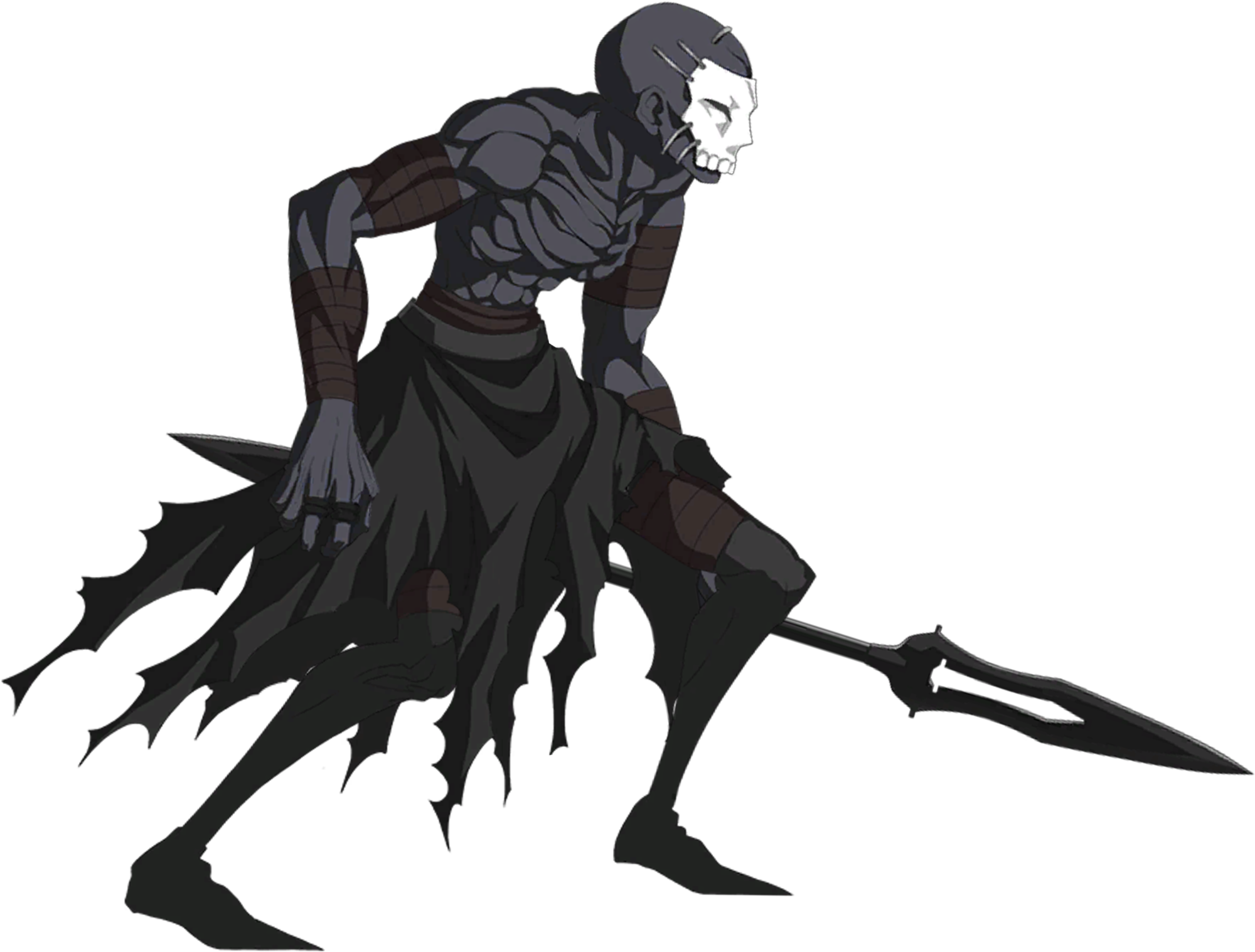 Dark Fantasy Skeleton Warrior PNG image