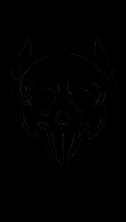 Dark Flame Skull Art PNG image
