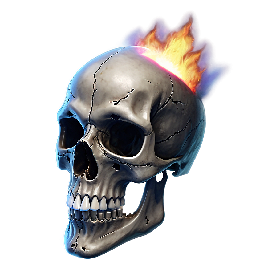 Dark Flame Skull Png 06252024 PNG image