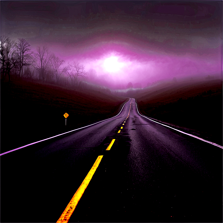 Dark Foggy Road Png Luw69 PNG image