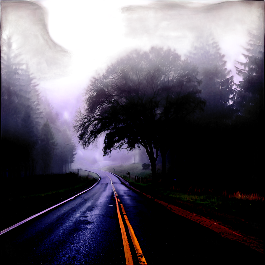 Dark Foggy Road Png Ywj PNG image