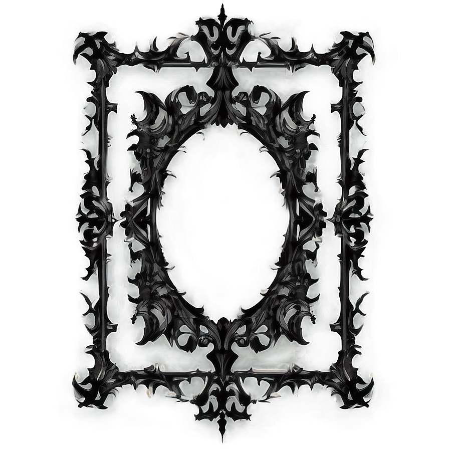 Dark Gothic Frame Png 06262024 PNG image