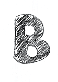 Dark Letter Bon Black Background PNG image