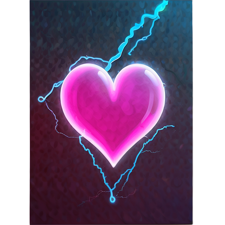 Dark Neon Heart Png Nef PNG image