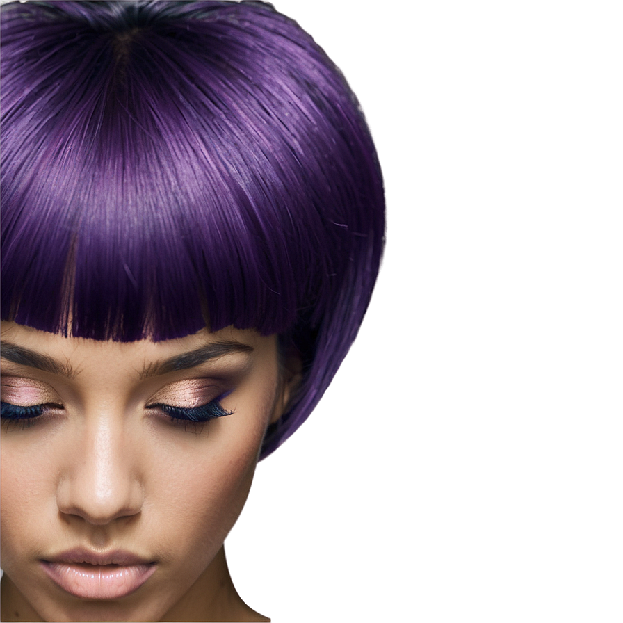 Dark Purple Hair Shade Inspiration Png 48 PNG image