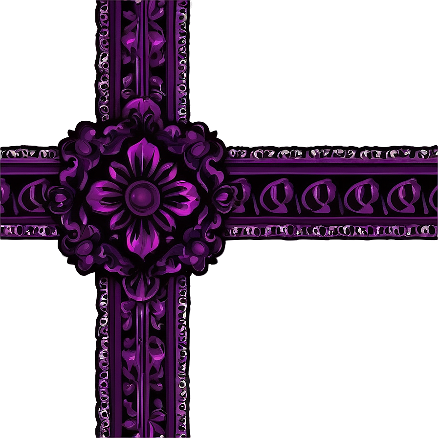 Dark Purple Ornate Border Png 14 PNG image