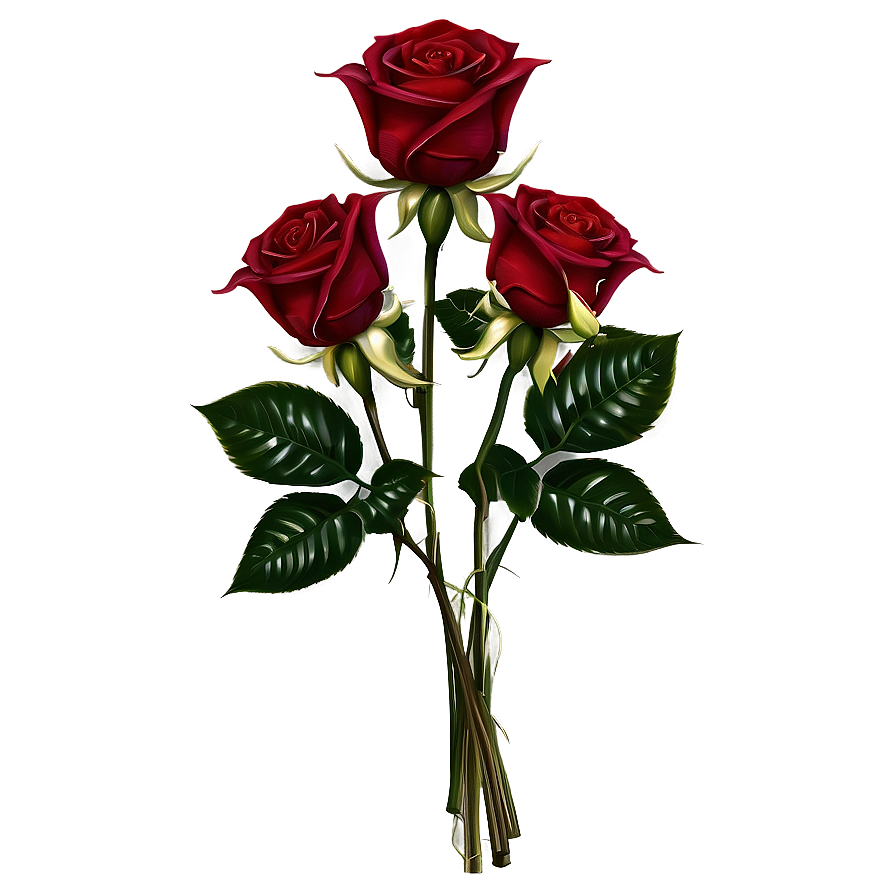 Dark Red Roses Bouquet Png Tch PNG image