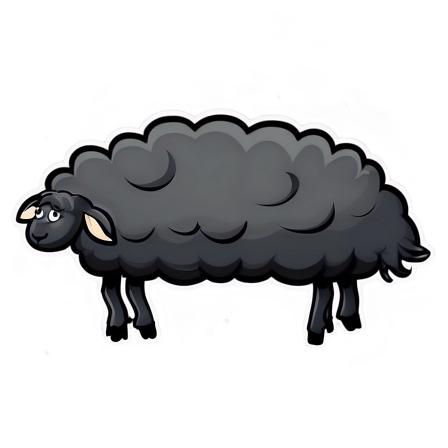 Dark Sheep Cartoon Png Kca PNG image