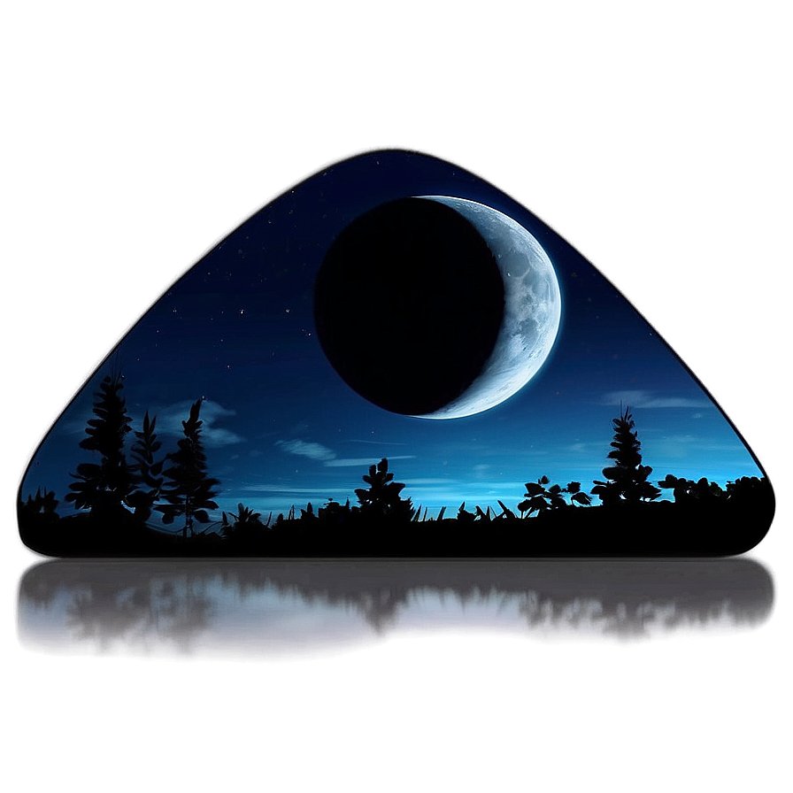 Dark Side Moonlight Reflection Png 06252024 PNG image