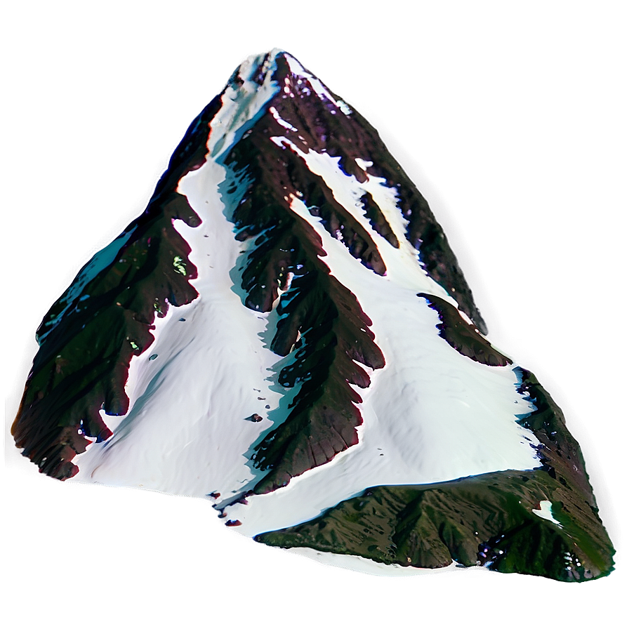 Dark Snowy Mountain Png 06242024 PNG image