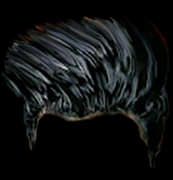 Dark Spiky Hairstyle Blurry Background PNG image