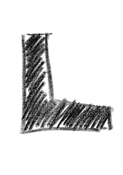 Dark Textured Letter L PNG image