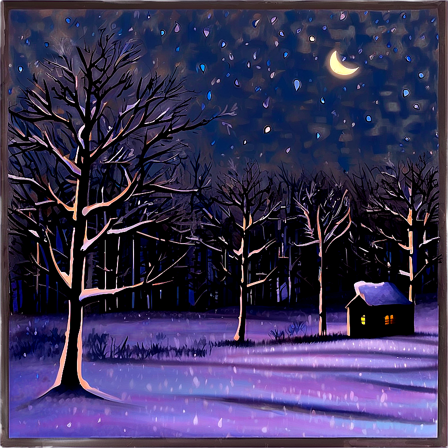 Dark Winter Night Png 8 PNG image