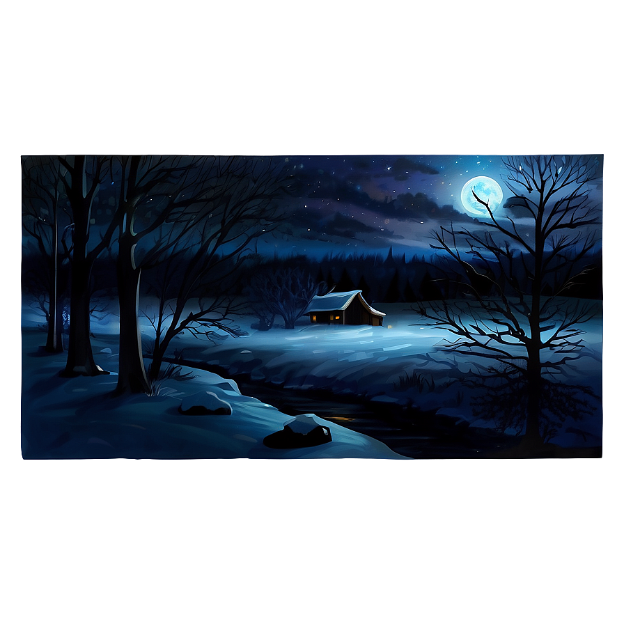 Dark Winter Night Png Sar72 PNG image