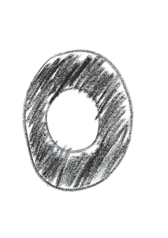 Dark Wooden Letter O PNG image