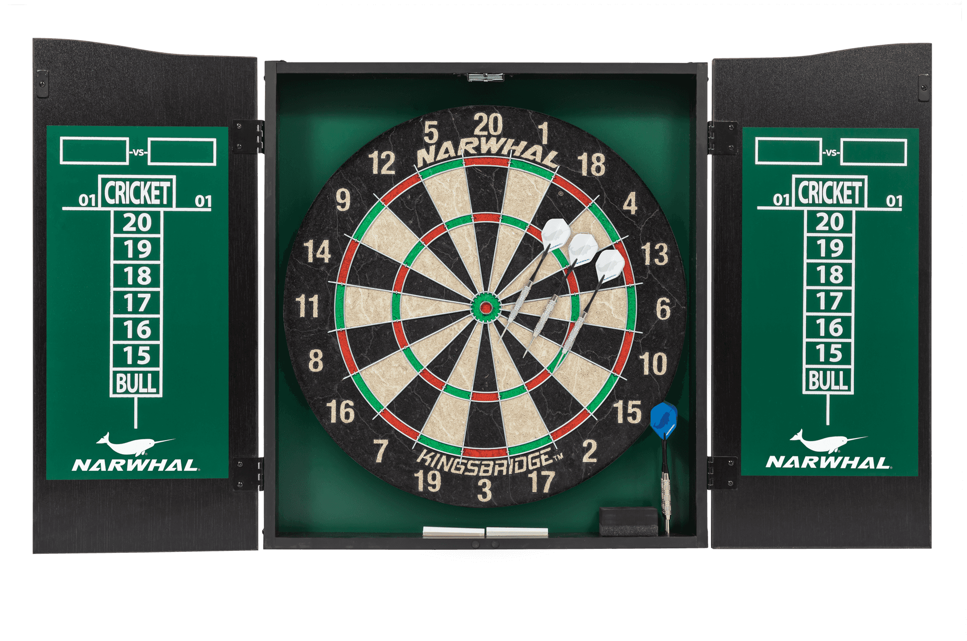 Dartboardin Cabinetwith Darts PNG image