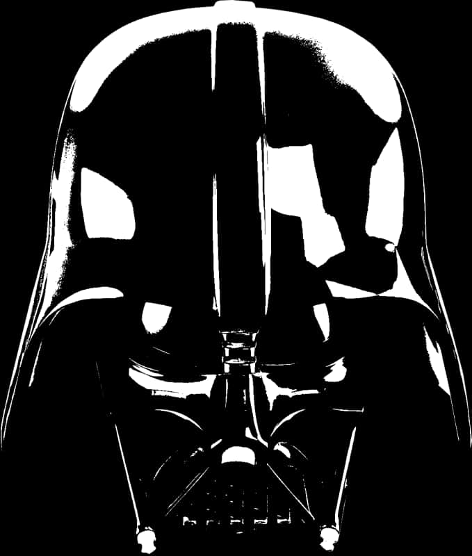 Darth Vader Iconic Helmet Silhouette PNG image