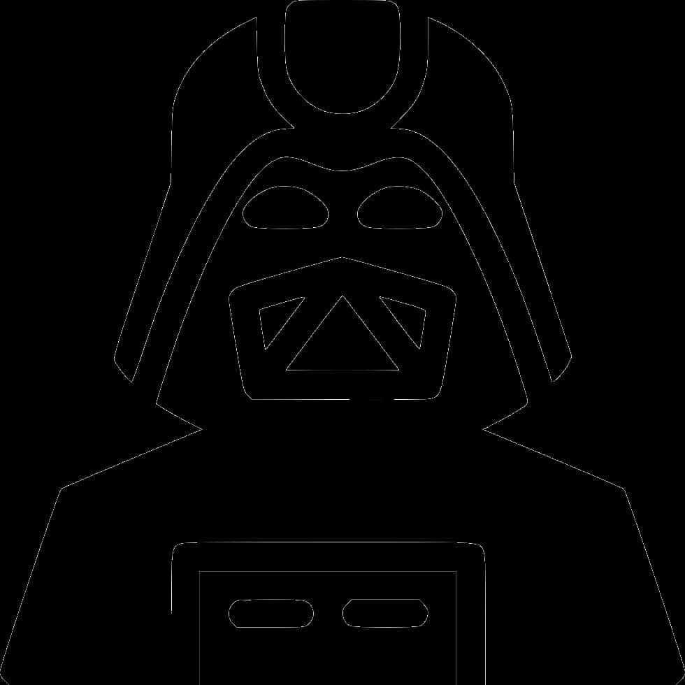 Darth Vader Outline Graphic PNG image