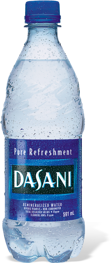 Dasani Water Bottle Condensation PNG image