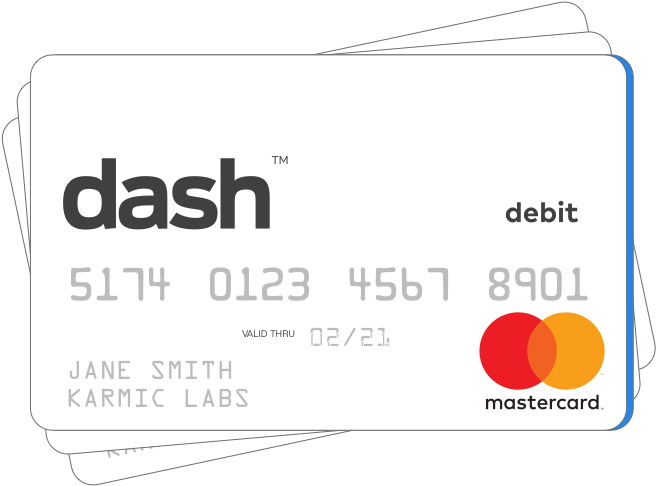 Dash Debit Card Mockup PNG image