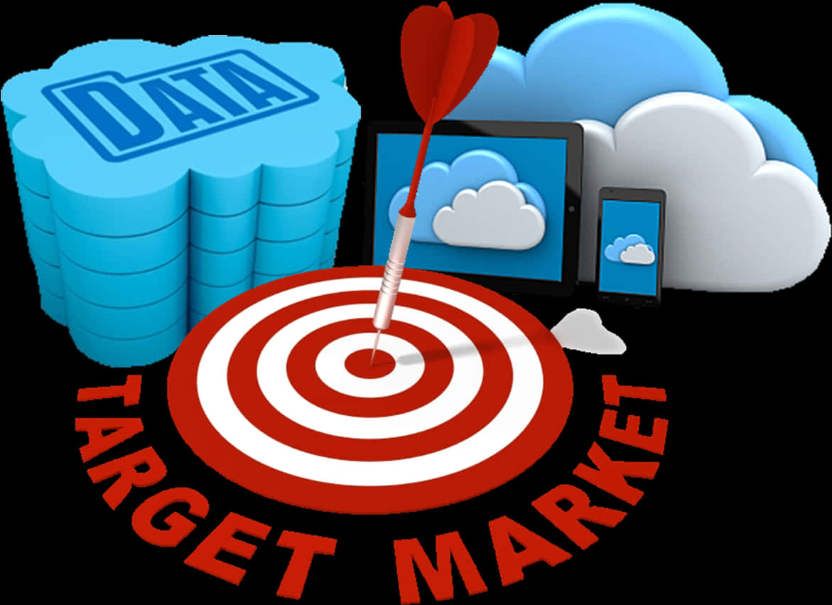 Data Driven Target Market Concept PNG image