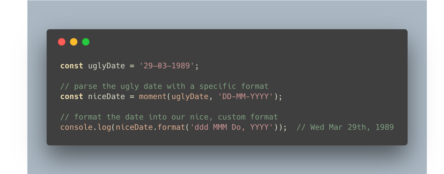 Date Conversion Code Snippet PNG image