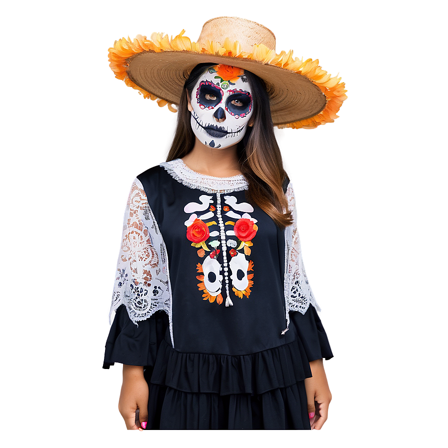 Day Of The Dead Costume Ideas Png Xlj55 PNG image