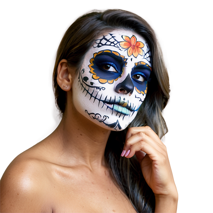 Day Of The Dead Makeup Tutorial Png 06112024 PNG image