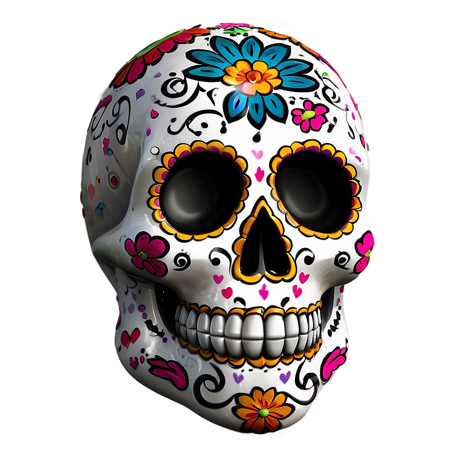 Day Of The Dead Skull Art Png 70 PNG image