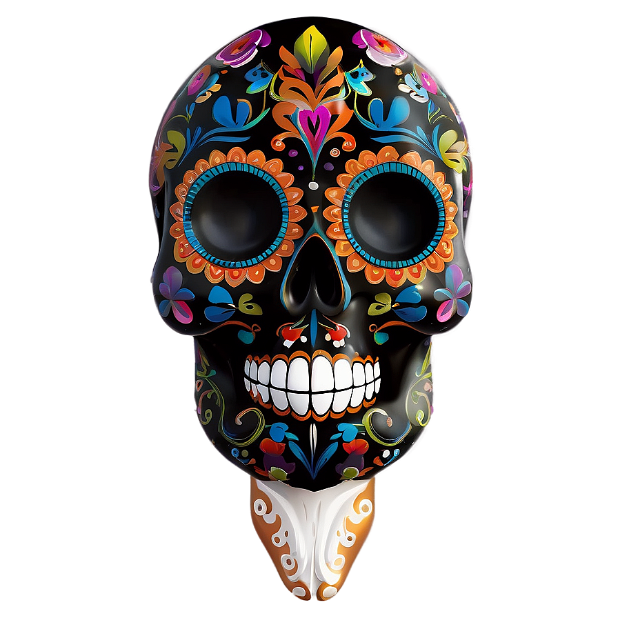 Day Of The Dead Skull Art Png Yum PNG image