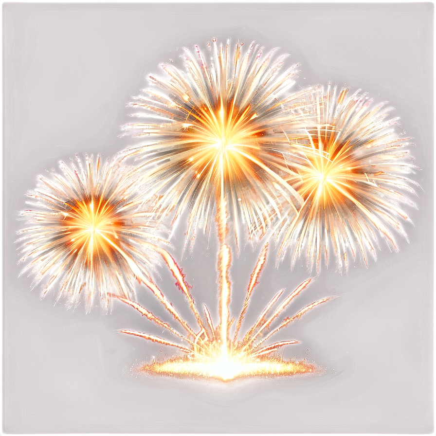 Dazzling Gold Fireworks Display Png 48 PNG image