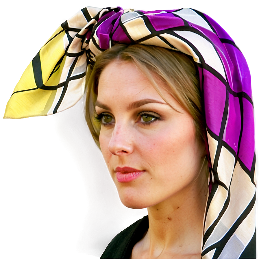 Dazzling Silk Headscarf Png Kly PNG image