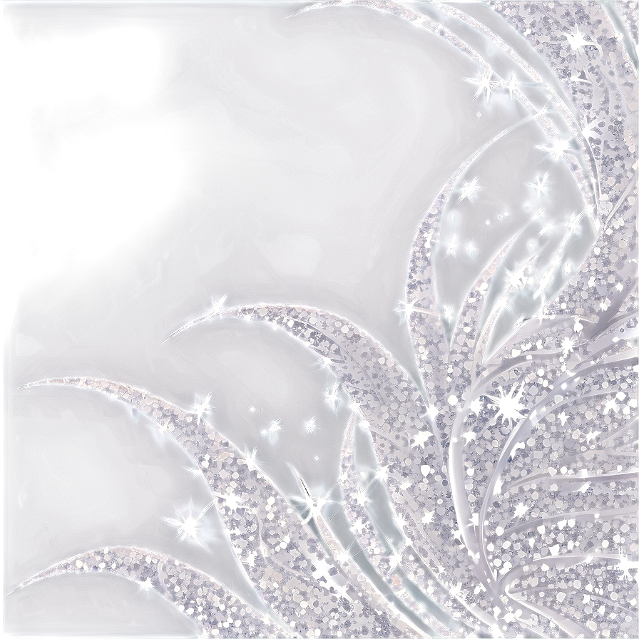 Dazzling White Glitter Waves Png Qcr49 PNG image