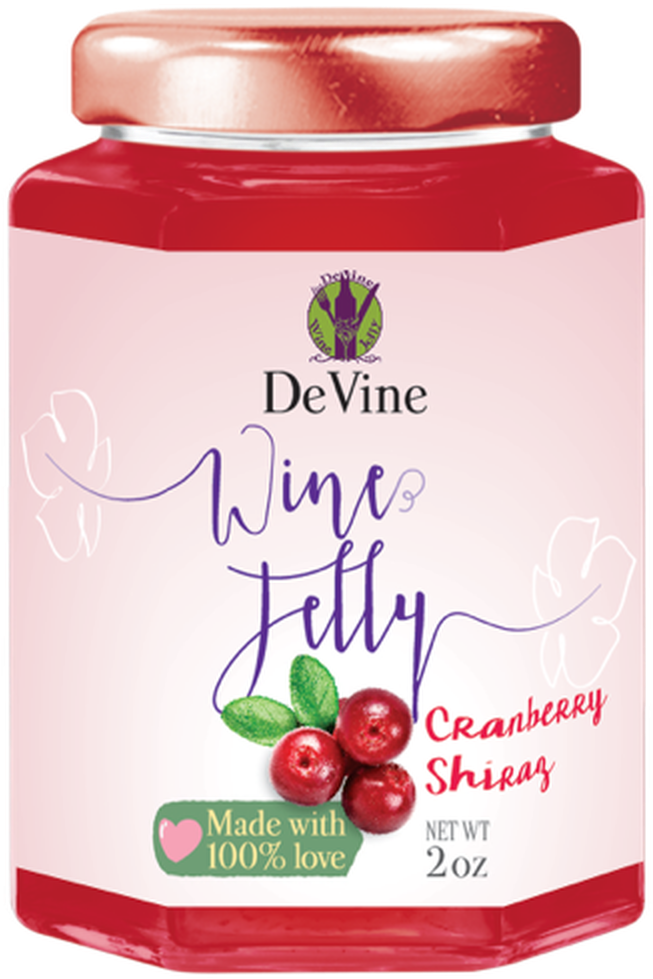 De Vine Cranberry Shiraz Wine Jelly PNG image