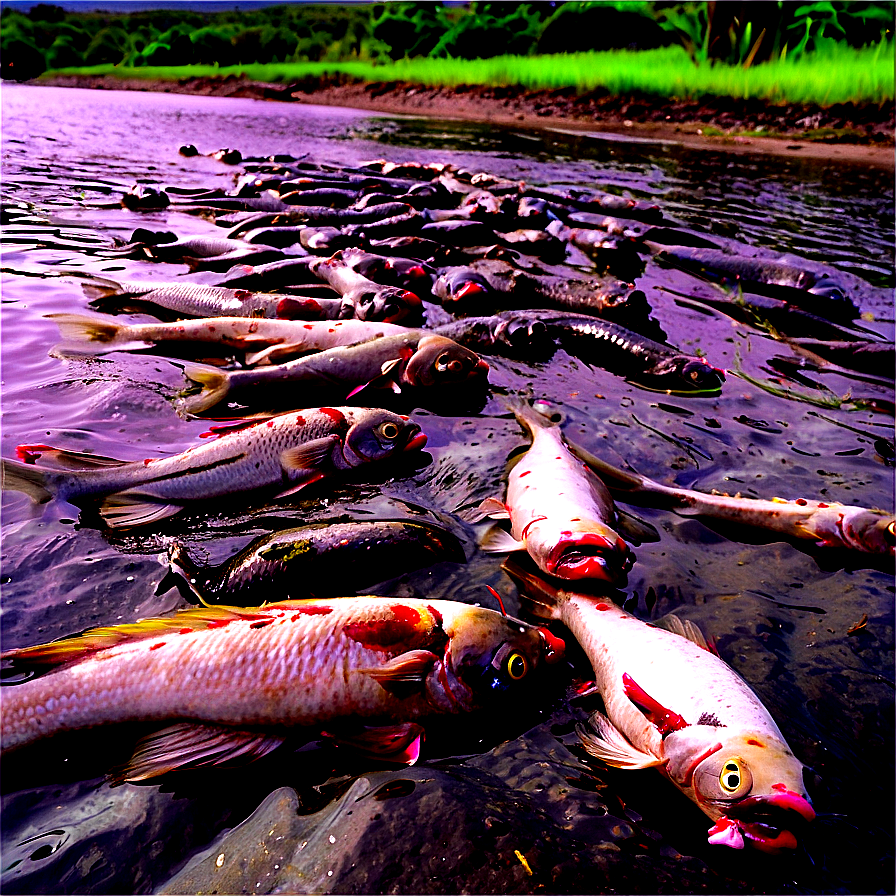 Dead Fish Due To Oil Spill Png 18 PNG image