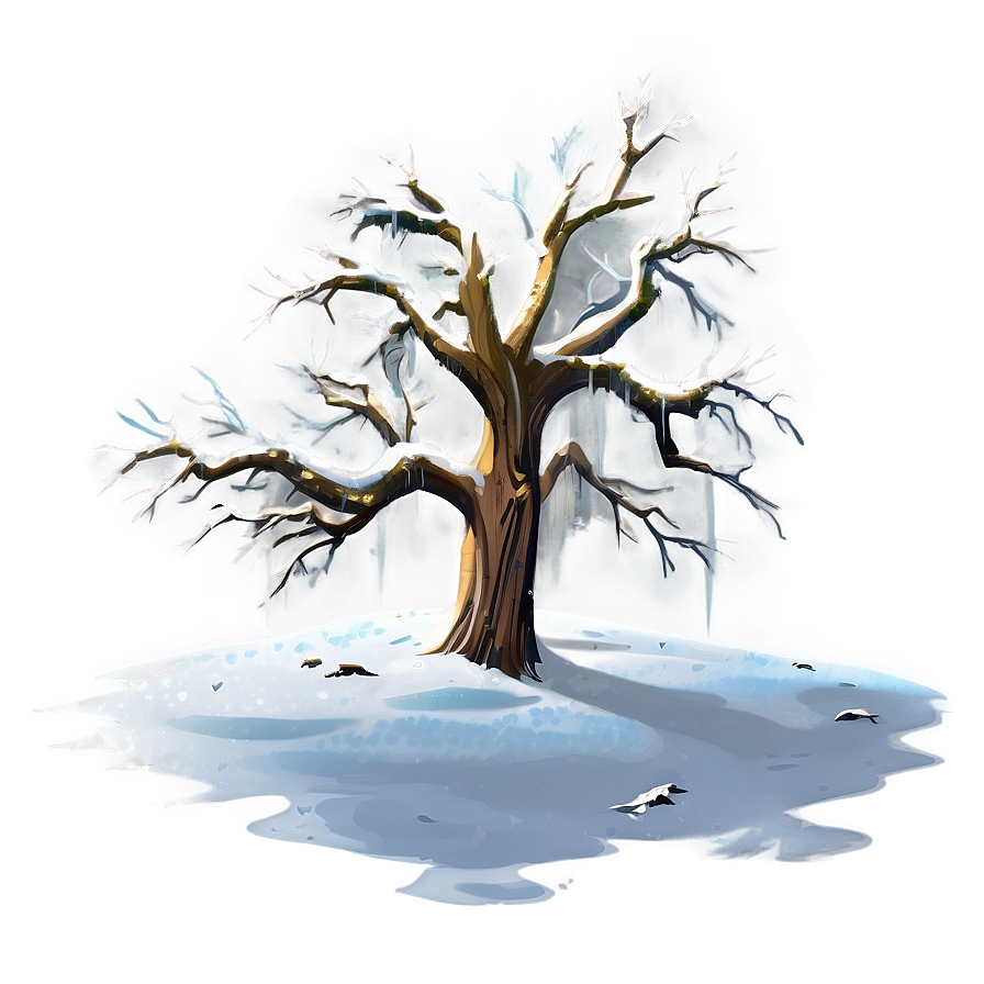 Dead Tree In Snow Png 67 PNG image