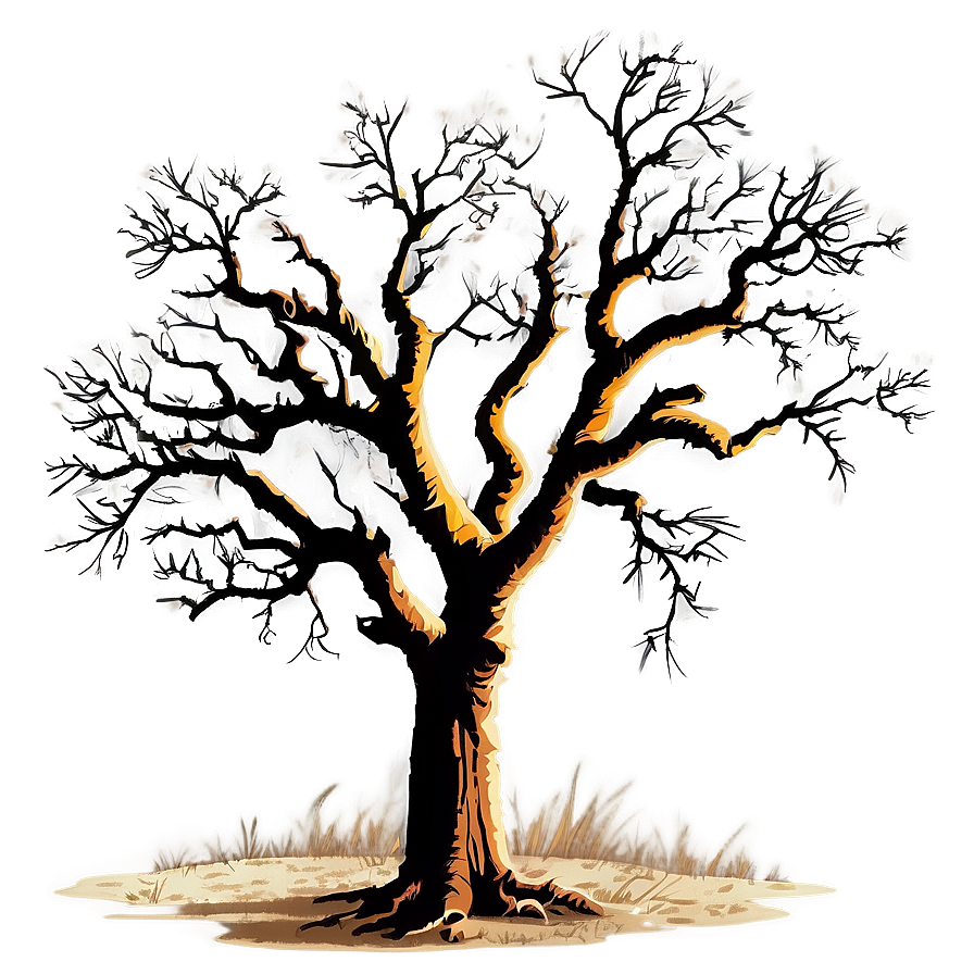 Dead Tree Silhouette Clipart Png 05252024 PNG image
