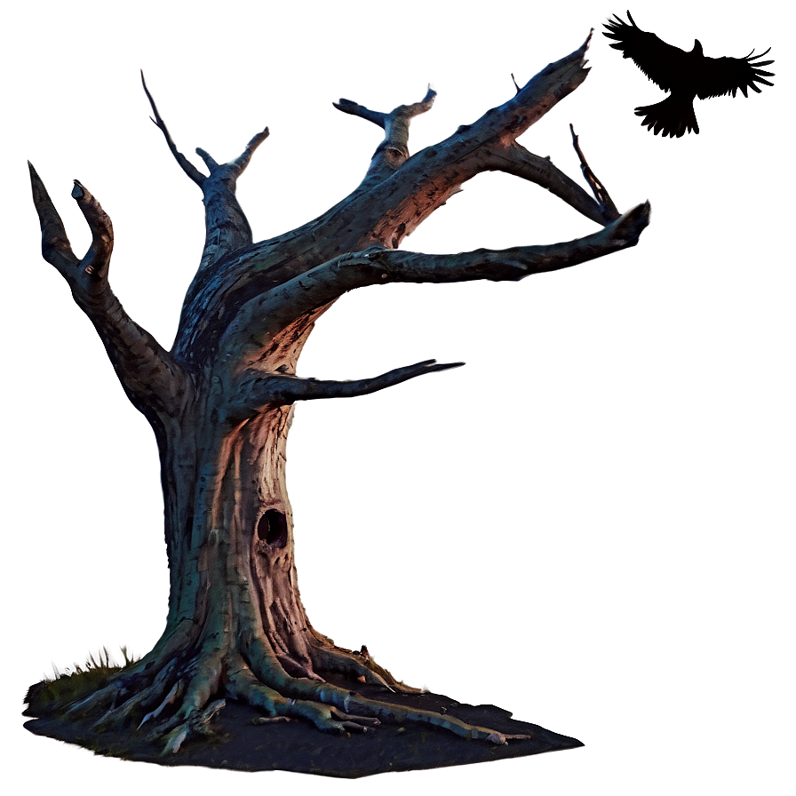 Dead Tree With Raven Png Knv25 PNG image