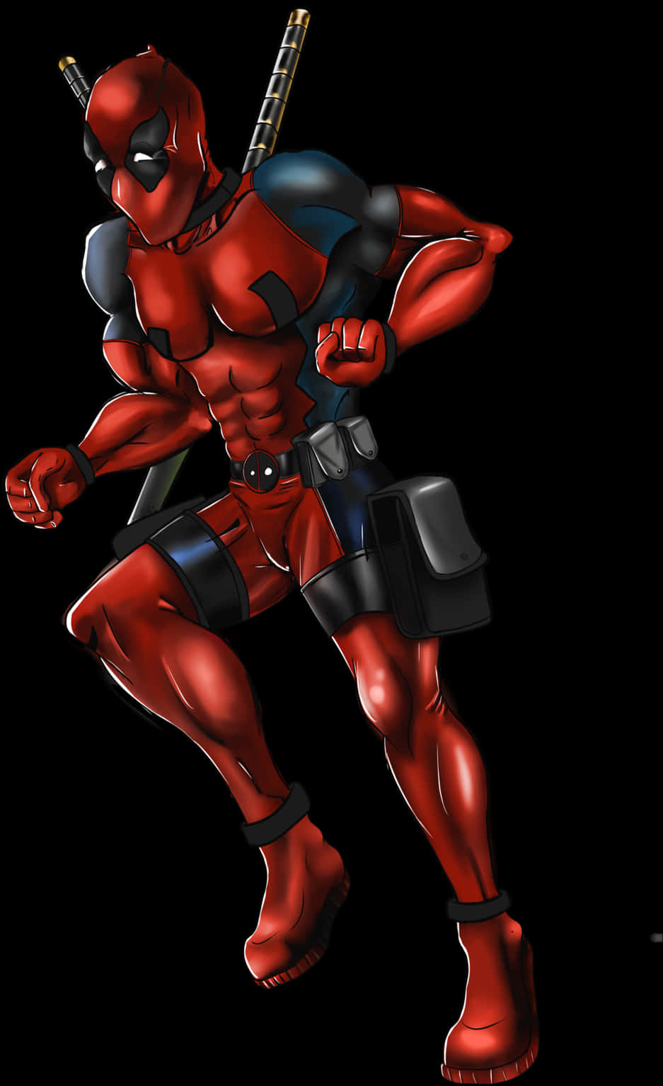 Deadpool_ Action_ Pose PNG image