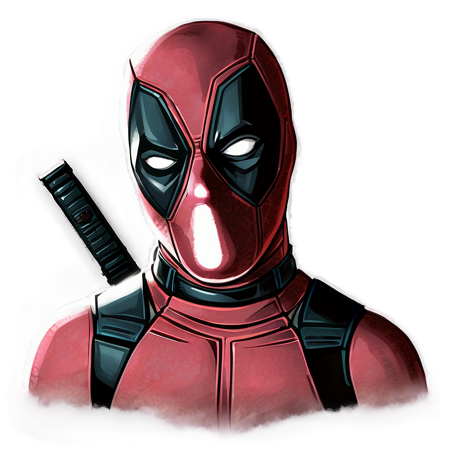 Deadpool Black And White Sketch Png 05212024 PNG image