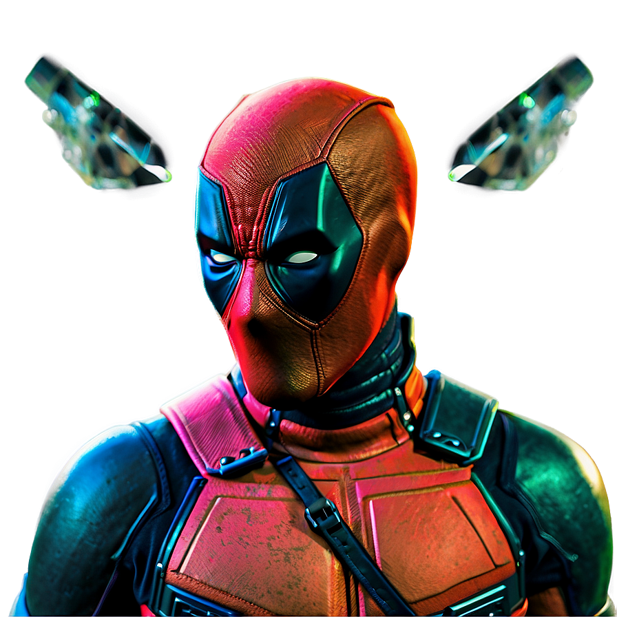 Deadpool Glitch Art Png Dmf PNG image