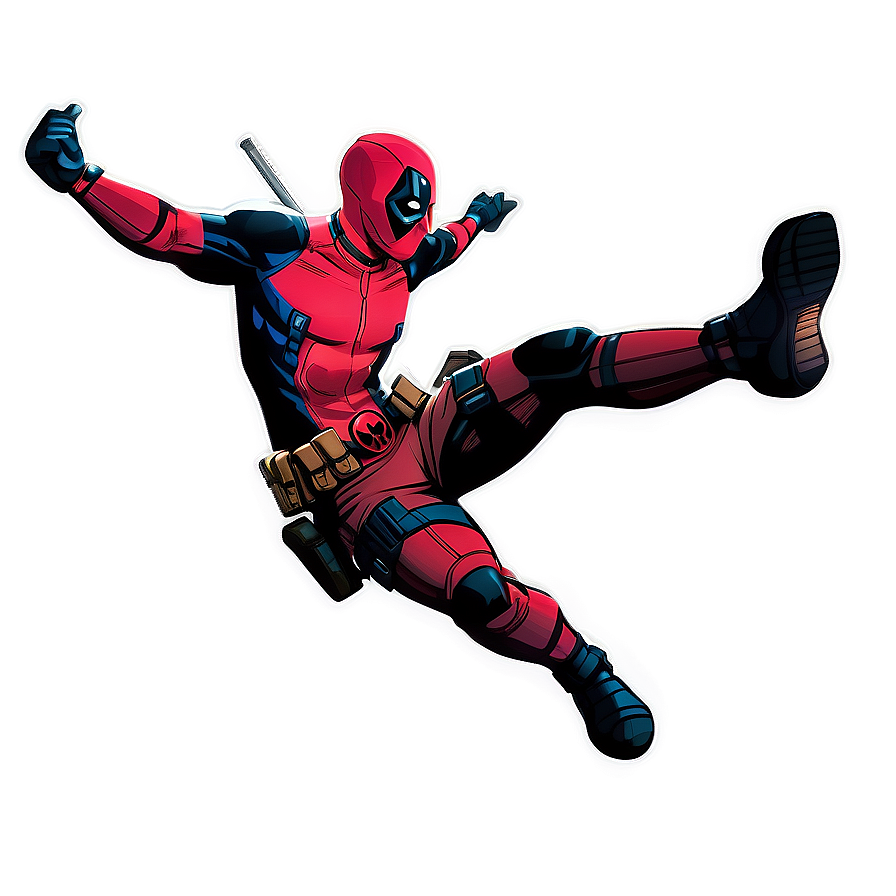 Deadpool Superhero Landing Png 29 PNG image