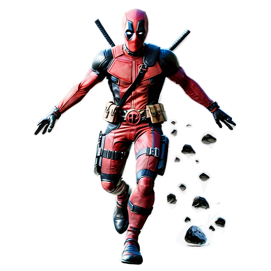 Deadpool Superhero Landing Png Svc PNG image