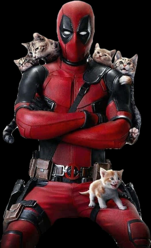 Deadpooland Kittens PNG image