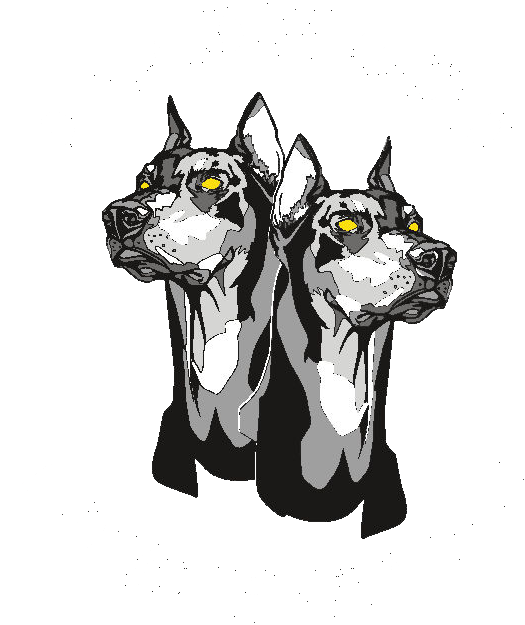 Deadwood Dobermans Graphic PNG image