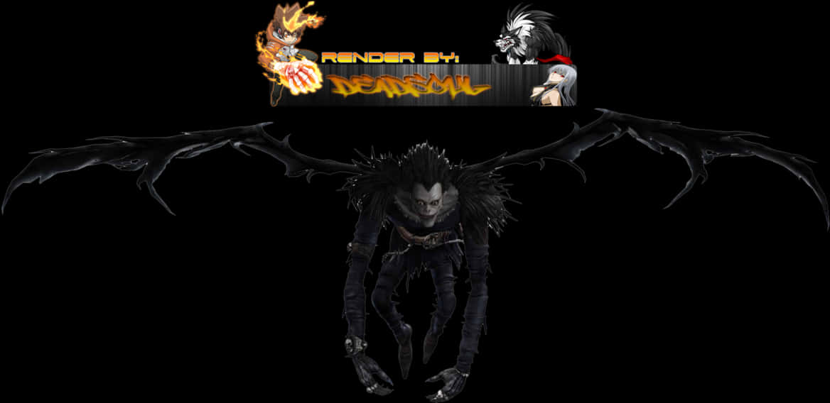 Death Note Ryuk Character Art PNG image